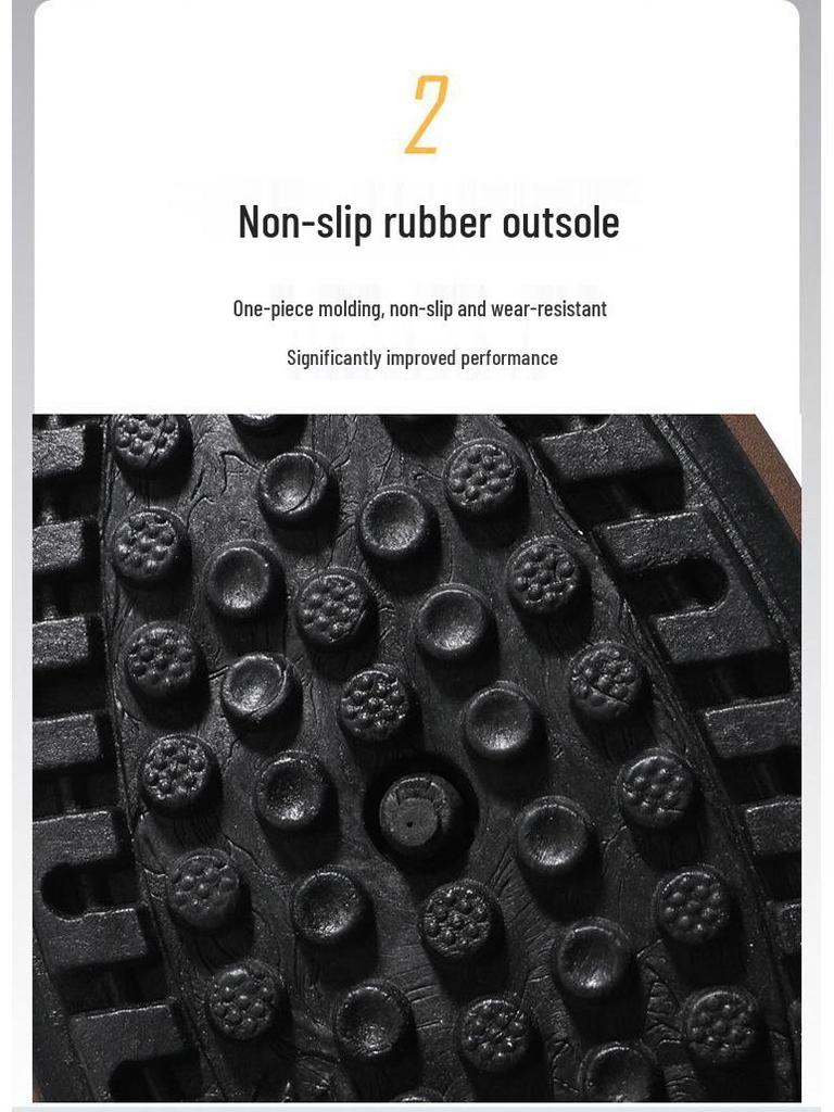 Men's Winter High-Top Leather Snow Boots - Warm & Non-Slip, British Style