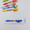 6pcs FIFA 2026 World Cup Mascot Click Pen, 0.5mm Erasable Ballpoint Pens, Cute Cartoon Study Office Stationery Set