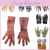 Realistic Bloody Zombie Gloves Halloween Cosplay Scary Party Props Yellow Latex