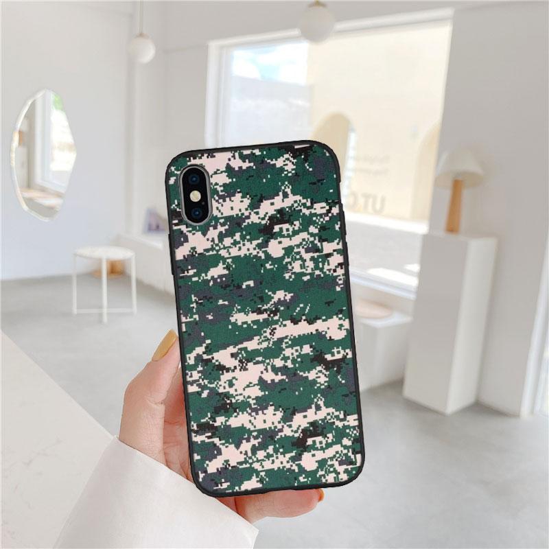 CJ22 Camouflage Art Soft Shell Phone Case for Samsung Galaxy S20 S21 S22 Ultra FE + Plus A21S A22 A24 A25 A26 A30 A30S A31