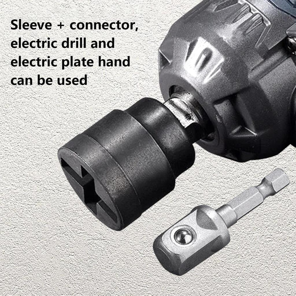 Electric Drill Jack Adapter Impact Wrench Adapter Car Repair Jack Socket Vehicle Maintenance Lifting Tool Labour Saving Gear