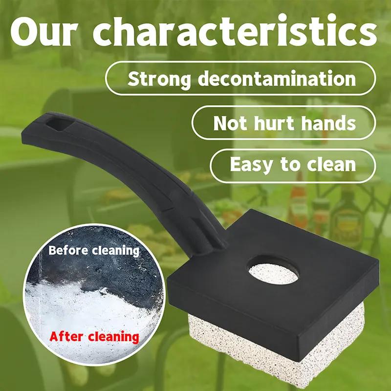 Grill-Reinigungssteine, Reiniger mit Griff, Grill-Grillplatte-Reinigungsstein, Grillplatten-Schrubber-Reiniger zum Entfernen von Flecken, Grillwerkzeuge