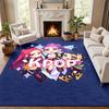 Kpop Demon Hunters Carpet Door Mat for Living Room or Bedroom Protective Mat Under Chair Office Decoration Christmas Gift Birthday Present