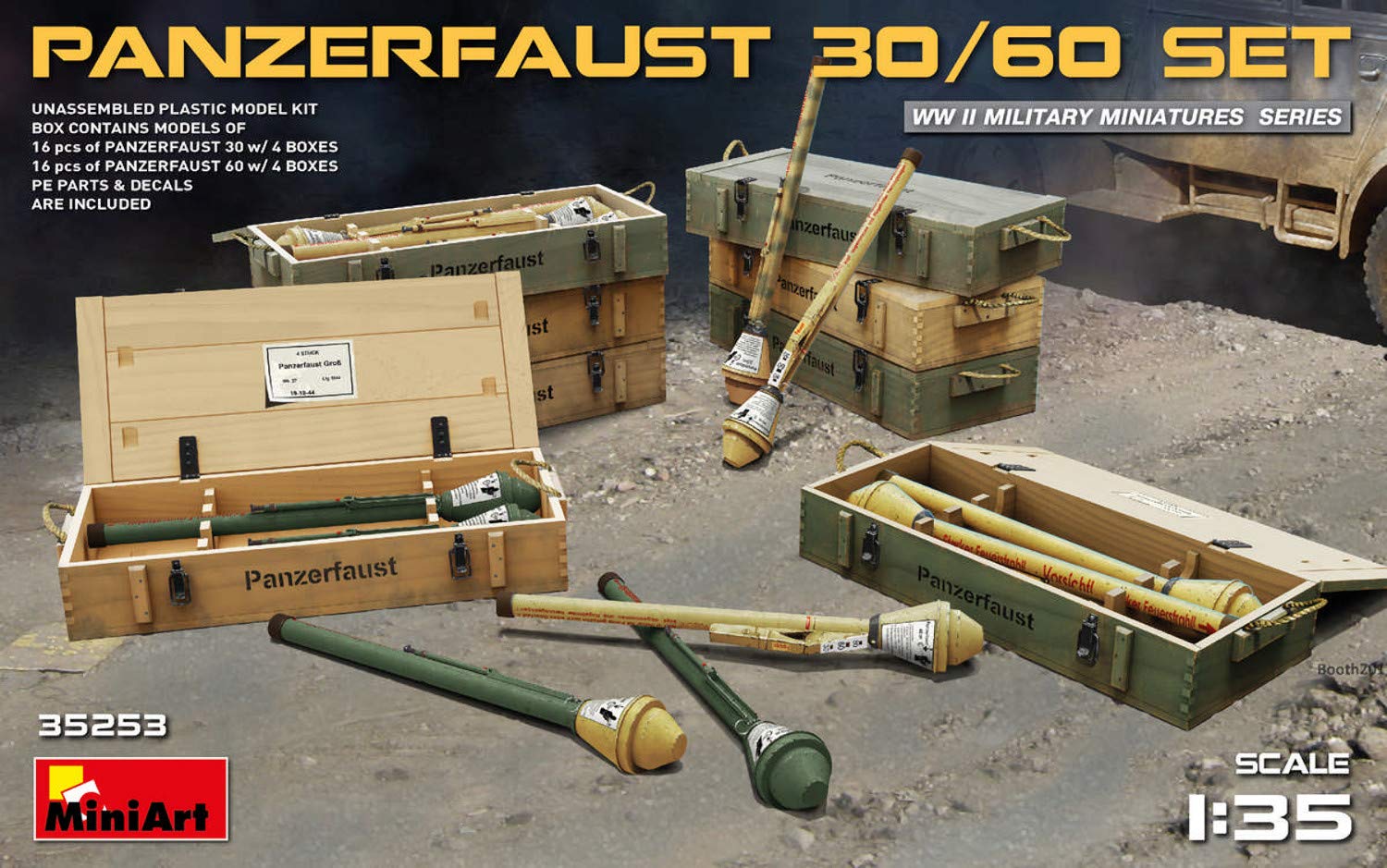 

Miniart Panzerfaust Set Plastic Model MA35253 1/35 30/60 сірий колір