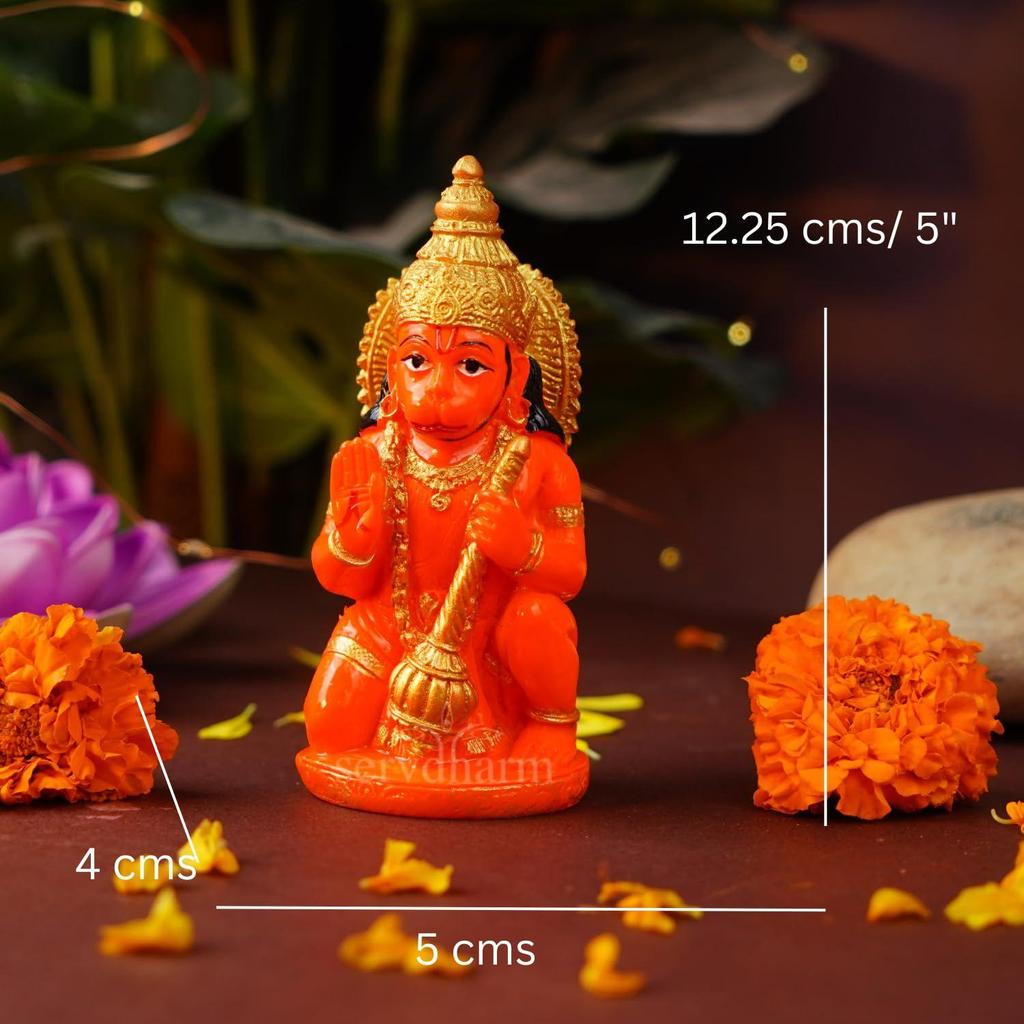 Hanuman Ji Murti Statue Bajrangbali Balaji Murti for Home Office Pooja Room Decoration Blessing Sankat Mochan Bhagwan Idol