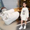 Boys' and girls' white sneakers, new spring and autumn shoes, children's non-slip casual sneakers, soft-soled baby sports shoes