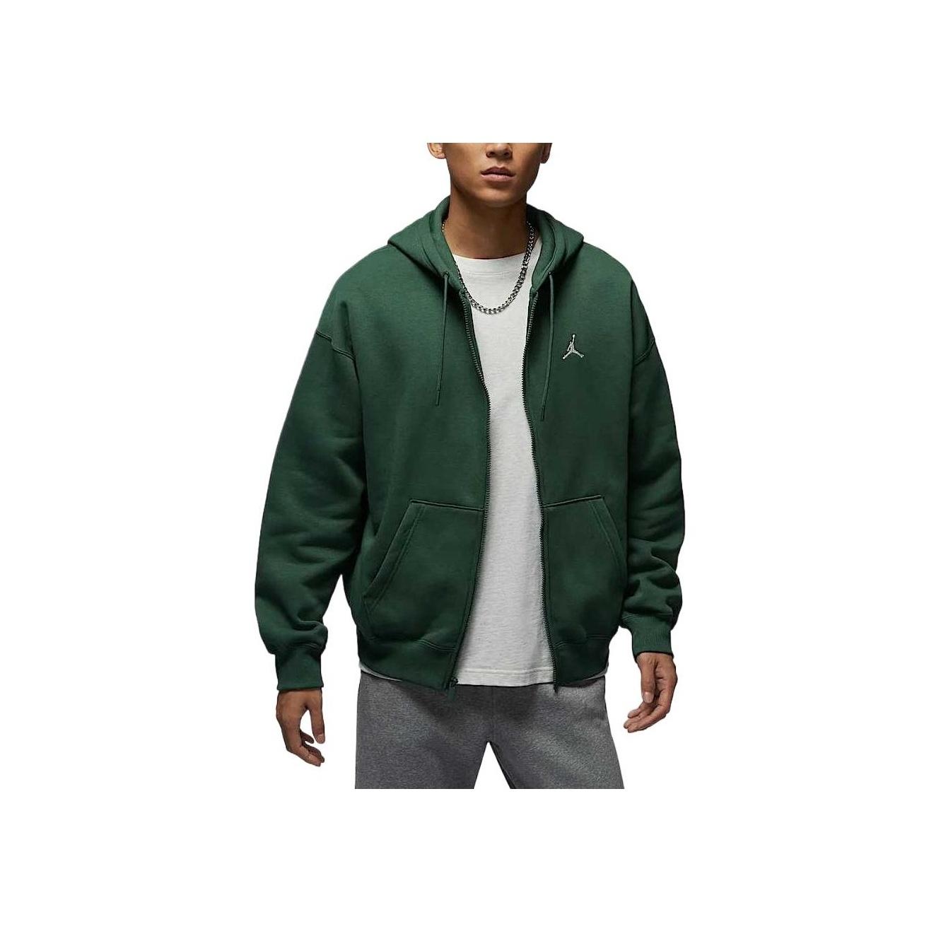 Jordan Brooklyn Fleece Oversized Smooth Soft Loose Comfortable Fleece Hoodie Men Hoodies Fir-Green Sail IB7232-323 M
