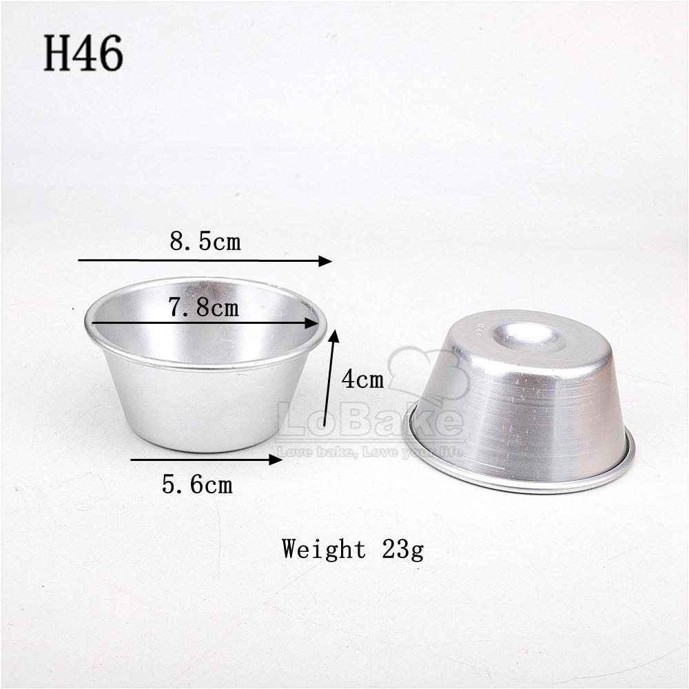 10pcs Concave Round Cup with Cavity Aluminium Cake Mould Steamed Mini Mousse Cheese Mold Egg Tart Holder DIY Baking Tools