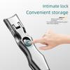 Anti-Splash Stainless Steel Nail Clippers, Large Opening for Thick Nails, Portable Gray Single Set.