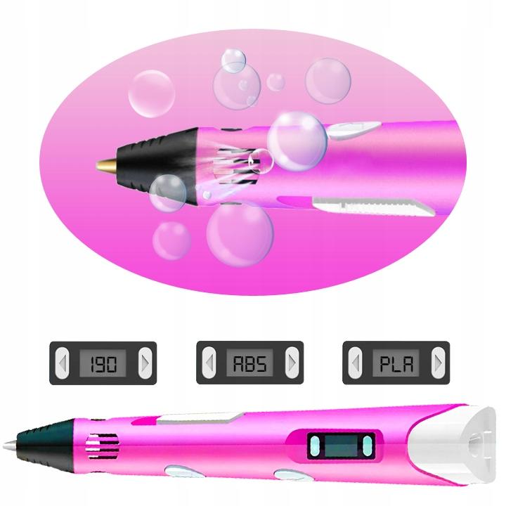 Długopis 3D Dla Dzieci 3D Pen Pro Drukarka Wkłady Pla 110 Metrów Zestaw Xxl