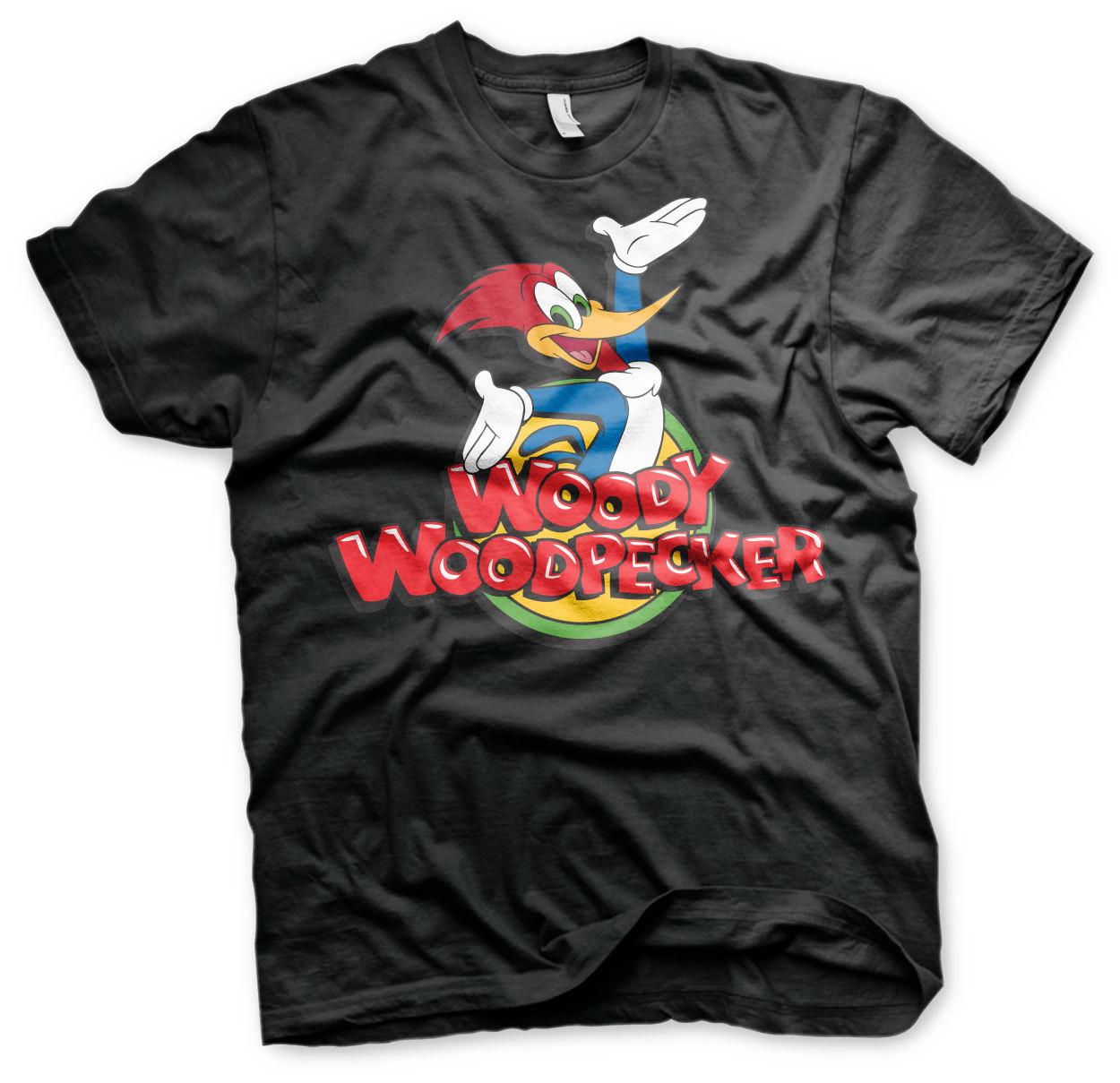 Officially Licensed Woody Woodpecker Classic Logo Men S T-Shirt S-XXL Sizes S
