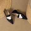 New 2024 Spring Women's Mary Jane Shoes Shallow Pointed Toe Women's Elegant Low Heel Women's Casual Shoes