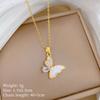 Stainless Steel Copper Micro-Inlaid Natural Stone Heart Fashion Light Luxury Elegant Electroplated Sporty Unisex Necklace