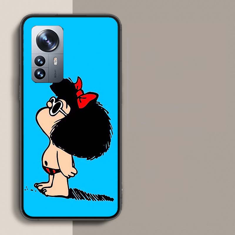 Mafalda Cartoon Phone Case For Xiaomi Mi 13 12T Poco F7 Pro 14 Ultra 15 Pro 12X 12 9 8 Lite 5G 11T 11i 10 10T Pro Capa Coque