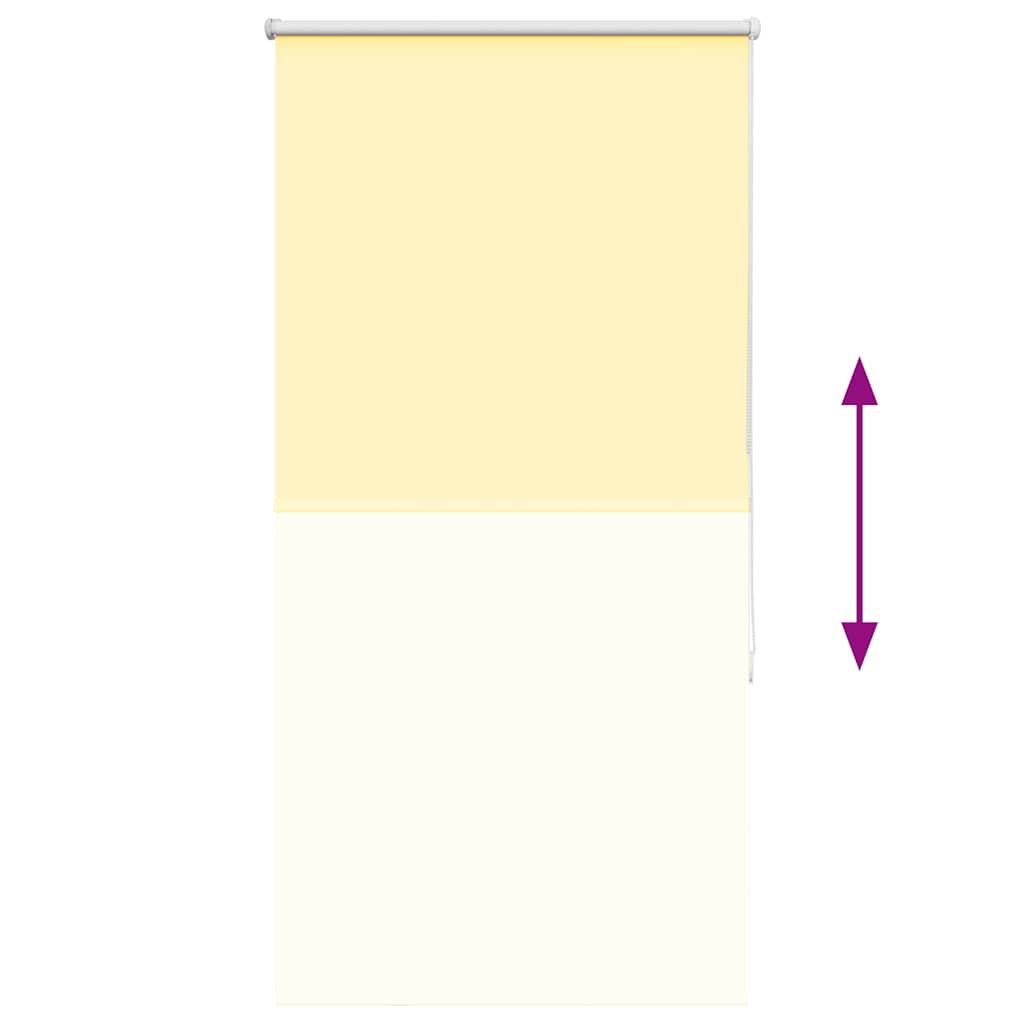 Blackout Roller Blind Yellow 85 x 150 cm Fabric Width 80.7 cm Polyester