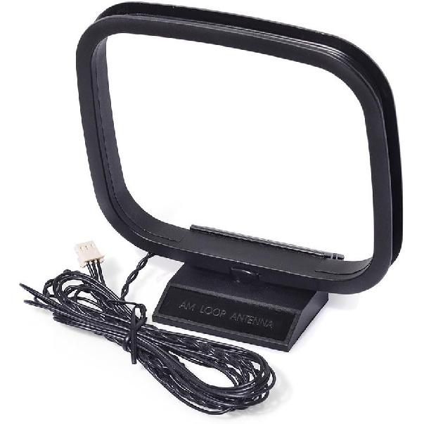 Eightwood AM Loop Antenna 3 Pin Mini Connector Compatible with Sony HiFi Series Sharp AV Receiver Radio Stereo System