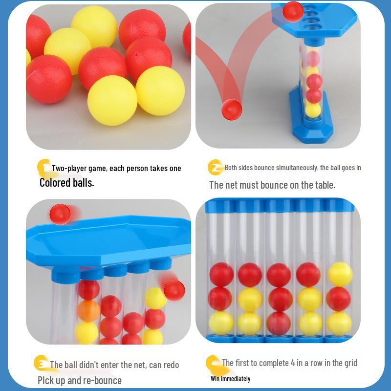 3D Tabletop Four-Ball Bouncing Game: Multi-player Interactive Toy