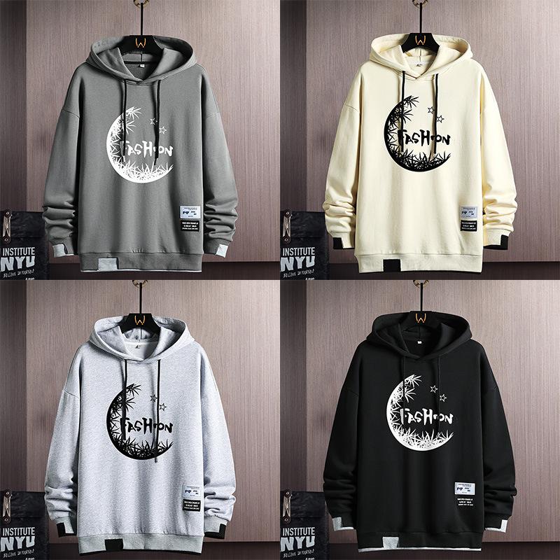 Trendy Brand Hooded Sweater Men'S Spring And Autumn Clothes Jacket Men'S Student Sports Loose Casual Sweater Men