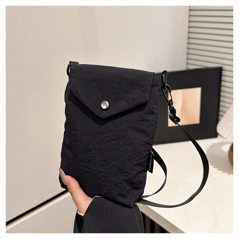 Literary small fresh and light nylon cloth messenger mobile phone bag women's casual versatile mini cute small square bag