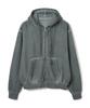 Millo Archive Spread Easy Washed Zip-Up Hoodie [Fade Green]
