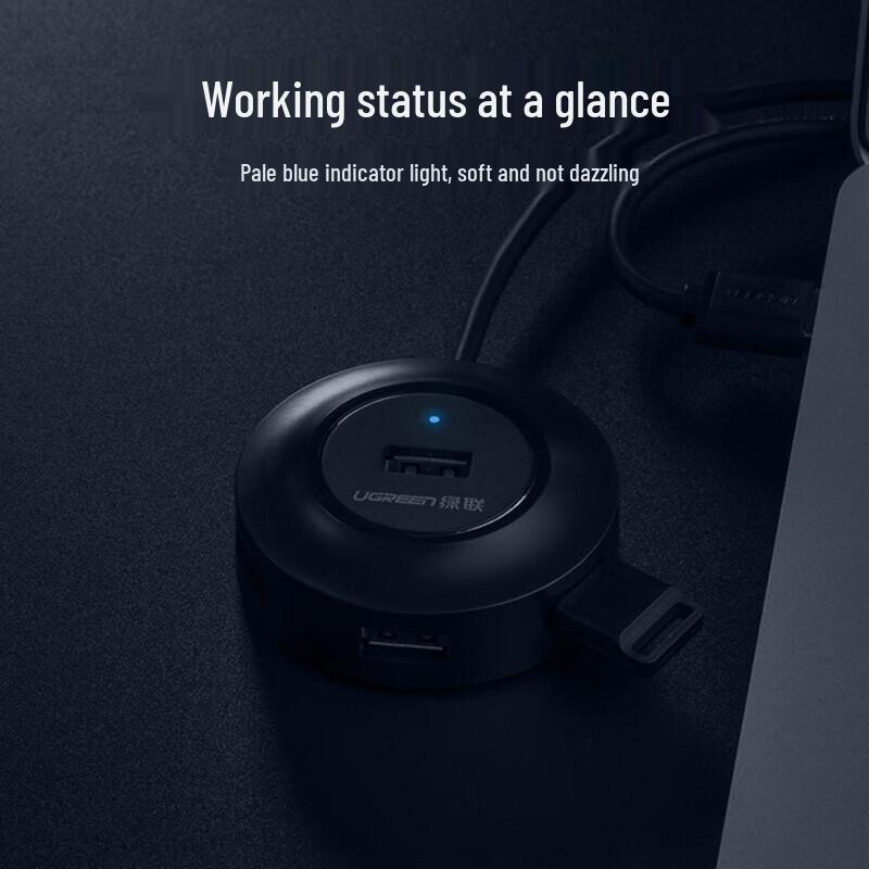 UGREEN USB 2.0 4-Port OTG Hub with Power Port