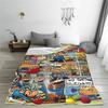 Dog Man Dogman Movie Comic Blankets Cartoon Fleece Awesome Breathable Throw Blankets for Chair Covering Sofa Textile Decor