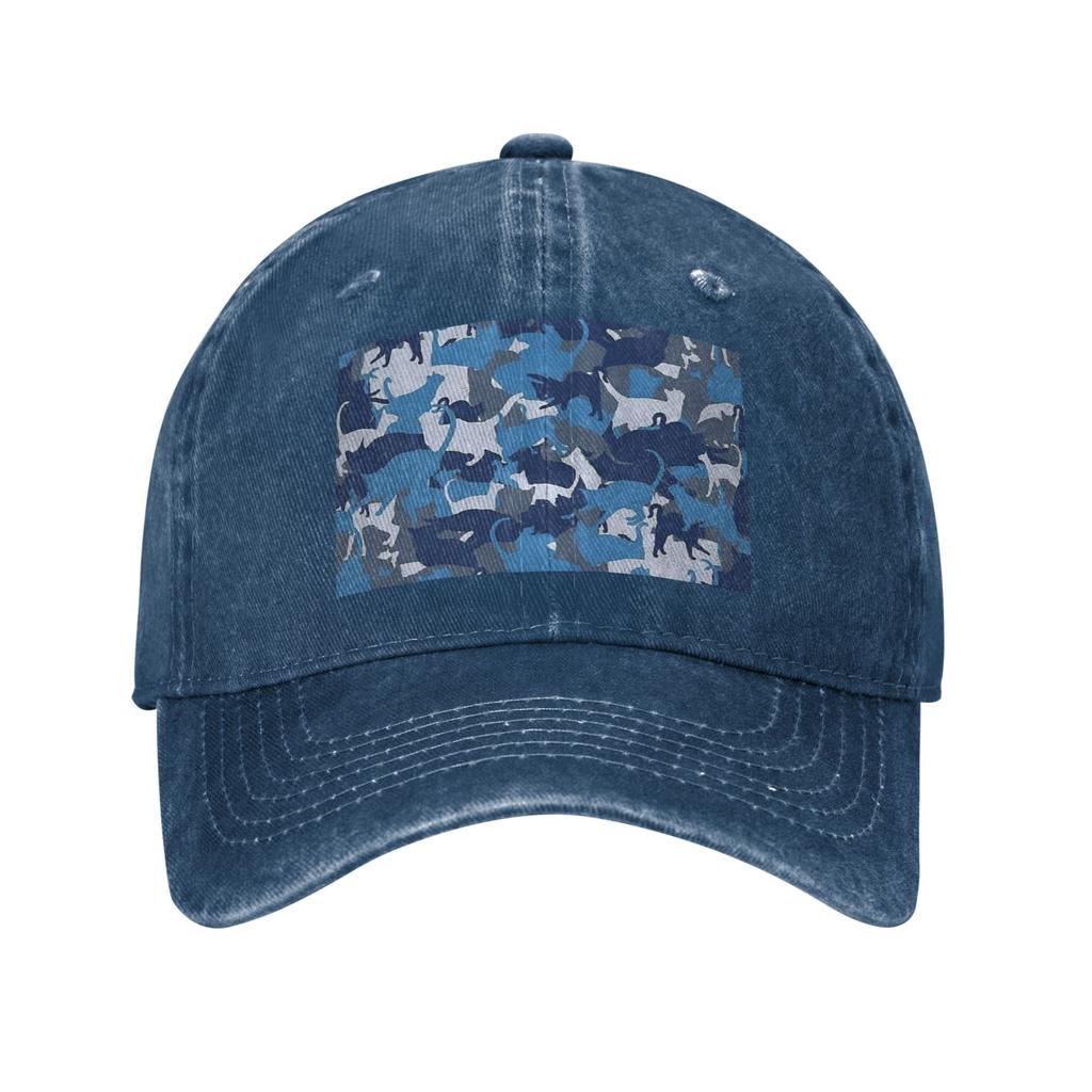 Cats Army Camouflage Denim Cap Casual Baseball Caps Adjustable Hat Summer Unisex Baseball Hats
