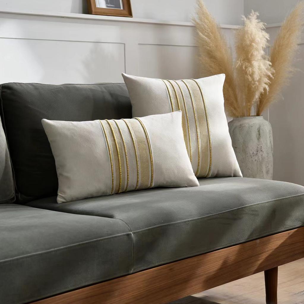 Fodere per Cuscini a Strisce Boho Lusso Moda Fattoria Copricuscino per Casa Soggiorno Letto Divano Decorazione