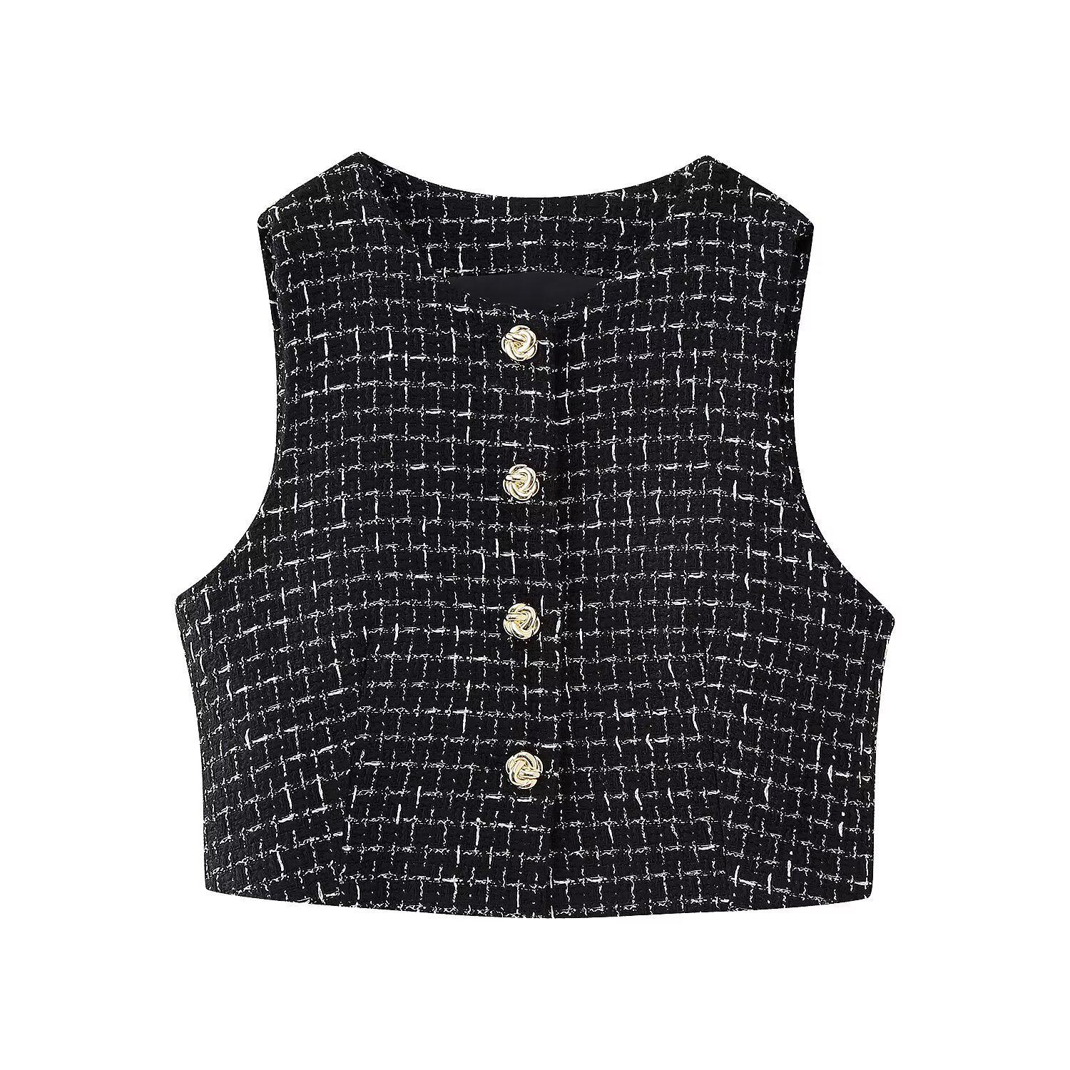 

2025 Spring Women s European & American Style Round Neck Tank & Shorts Skirt Set L