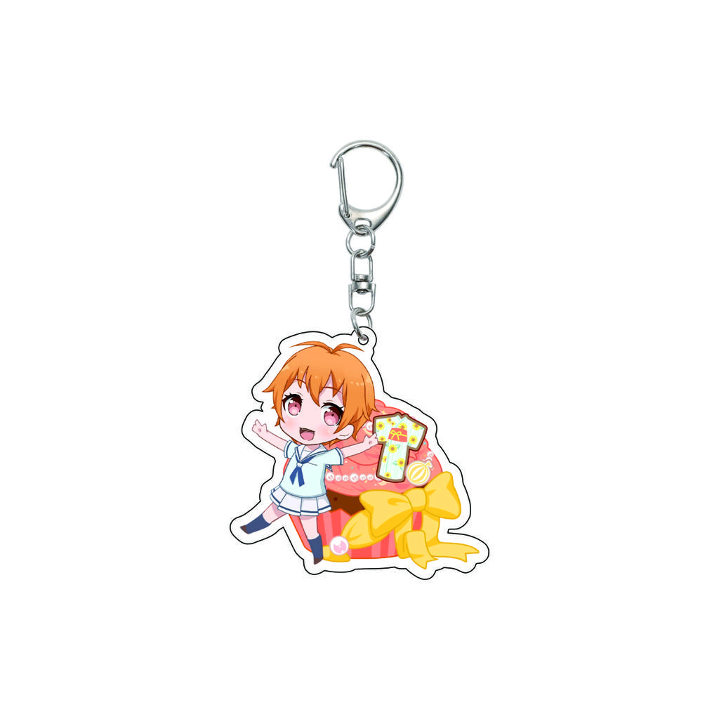 55MM Anime banG Dream Keychain Toyama Kasumi/Saya Yamabuki/Hanazono Tae Key Chain Acrylic Model Plate Christmas Gifts