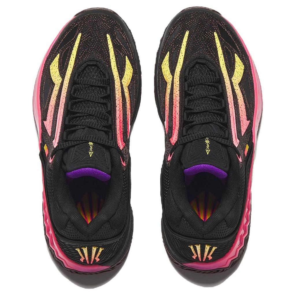 Anta KAI SPEED 2 Cushioning Slip Resistant Abrasion Resistant Low top Basketball Shoes Men's Black Pink 912541114S-4