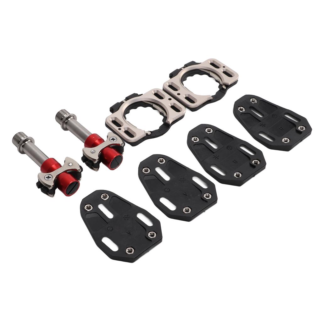 Road Bike Titanium Alloy Self Locking Pedal Ultralight 3 Bearing Self Locking Clamp Pedal