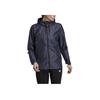 Adidas Wanderlust Climastorm Solid Color Sports Windbreaker Hooded Long Sleeve Jacket Women Jackets Blue DT4136