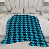 Houndstooth Patterned Blanket Microfiber Flannel Cover Blanket Bedroom Living Room Sofa Soft And Comfortable Home Decoration