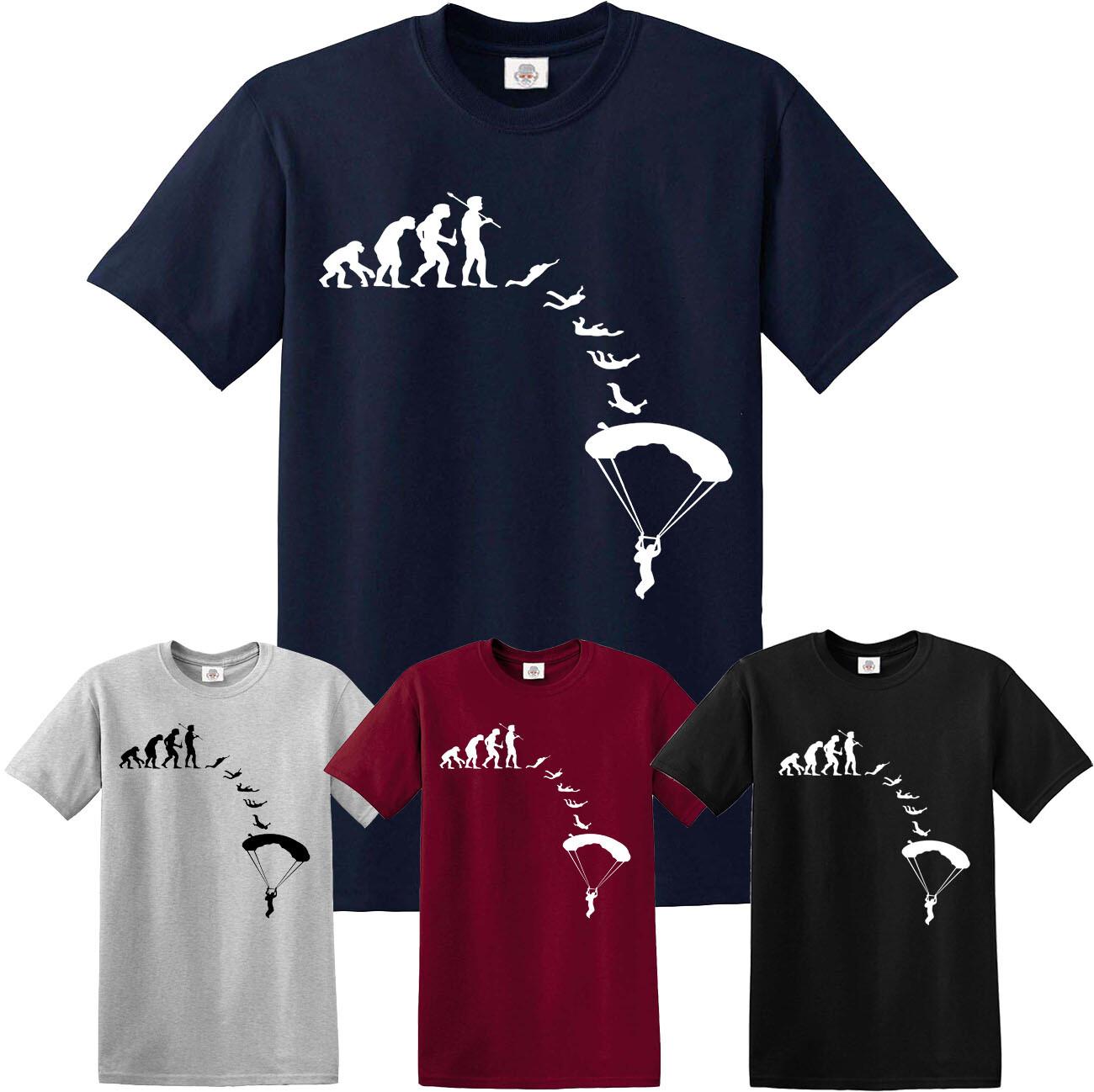 Skydiving Evolution T-shirt Funny Christmas Gift Sports S