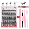 240 Clusters D Curved Hair False Eyelash Set 10-16Mmdiy Segmented Thick Natural Eyelashes