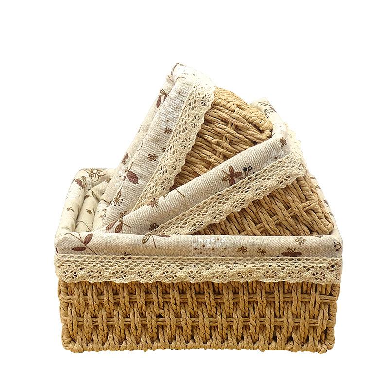 Storage Paper Rope Basket, Storage Basket, Desktop Clutter Sorting, Snack Storage Box, Clutter Basket