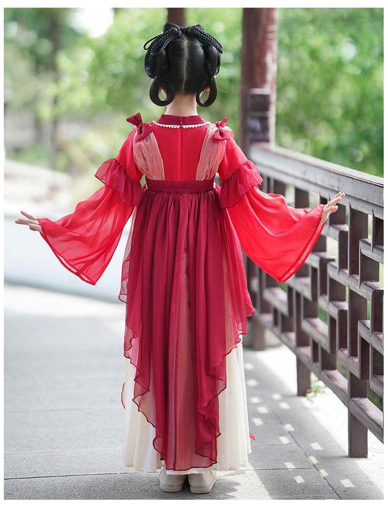 Girls' 2026 Chinese Style Hanfu Fairy Skirt - Spring/Autumn Collection