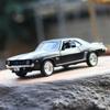 1:36 1969 Camaro Ss Vintage Matte Black Diecast Metal Car Model Toy For Collections Gifts