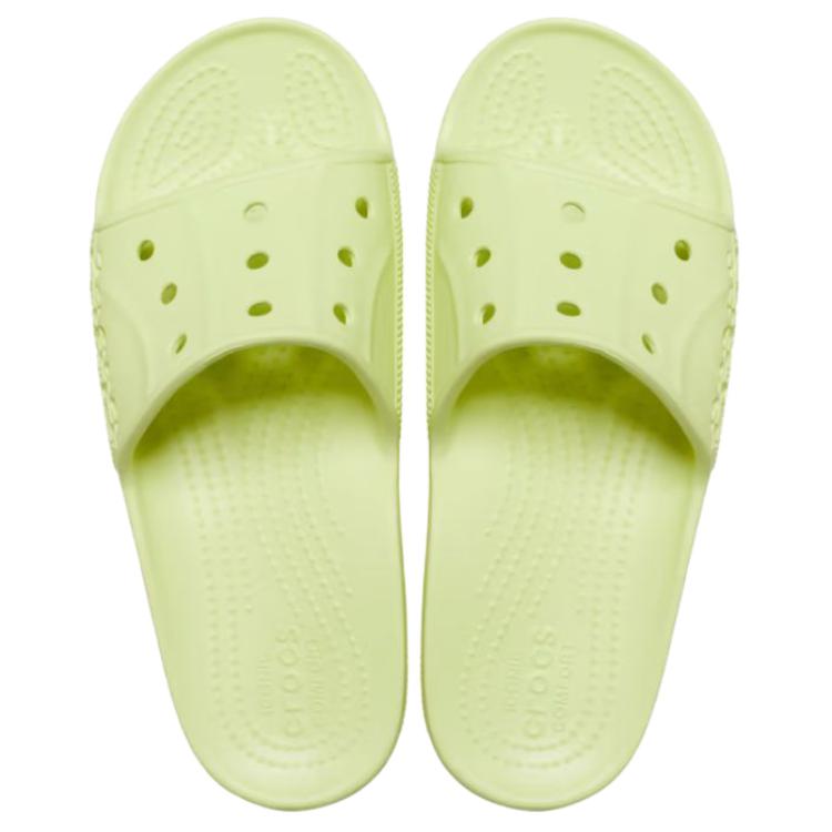 Crocs Baya 2 Lightweight Commuting Outdoor Casual Comfortable EVA Anti-Wear Slide Sandals Unisex Sandals Green 208215-3U4