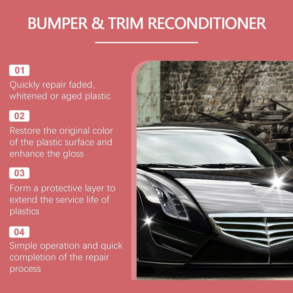 Homonth Automotive Black Plastic Refresher Interior Dashboard Stain Remover Scratch Renovator