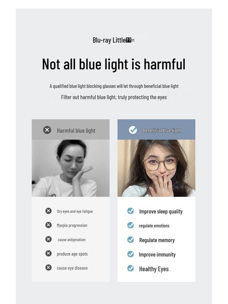 Gradient Blue Glasses: Myopic Women's Prescription, Anti-Blue Light, Face Slimming, Stylish Frames, Expert Fitting.