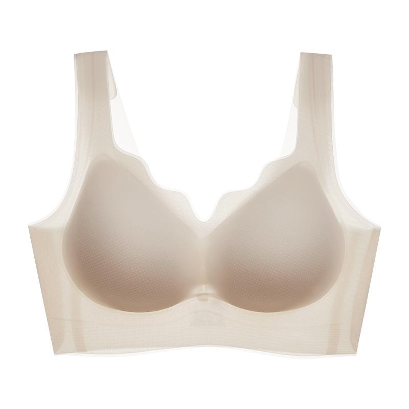 Traceless Comfortable Shimei Back Bra, Breathable and Thin In Summer, Nude Feeling Gathered, Small Chest, Shockproof Bra Cover.