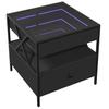 Stolik Kawowy Z Led Infinity, Czarny, 50X50X51 Cm
