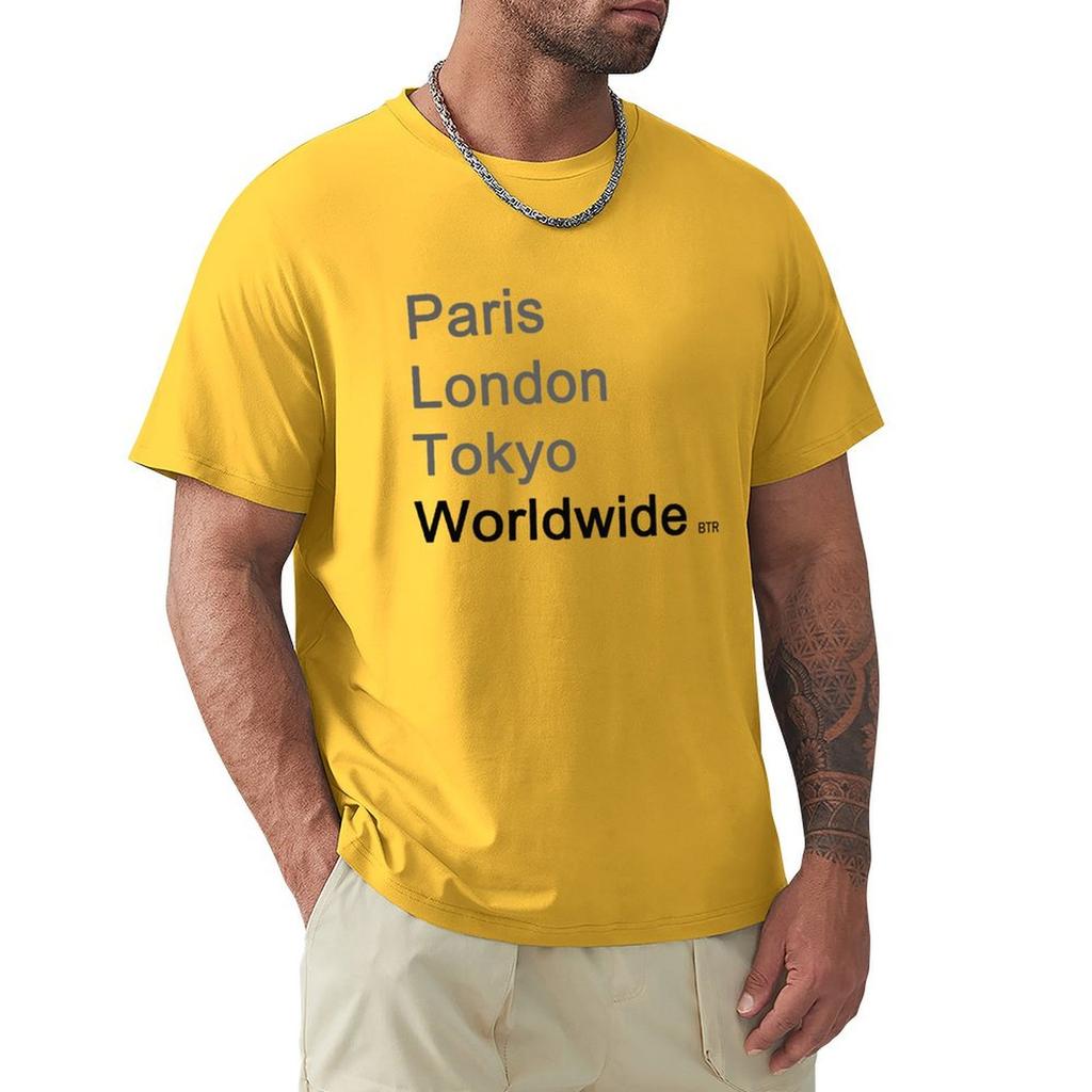 Worldwide Big Time Rush T-Shirt Graphics Shirts Graphic Mens Cotton T Shirts