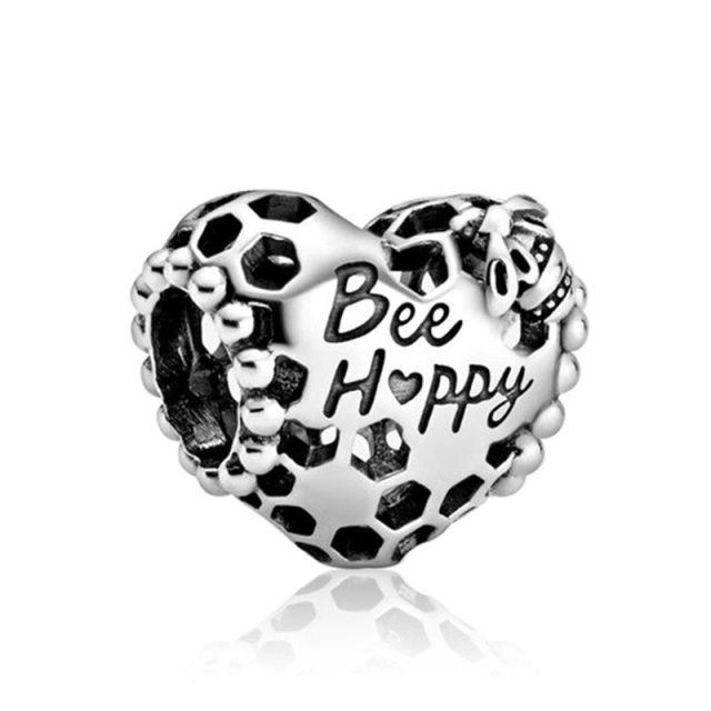 1Pcs New Cute Silver Star Cat Elephant Mushroom Bear Pendant Fit Original Charm Bracelet Women Jewelry Gifts