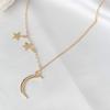 Fashion Holiday Beach Spa Crystal Jewelry Drop Water Moon Shape Chains Necklace
