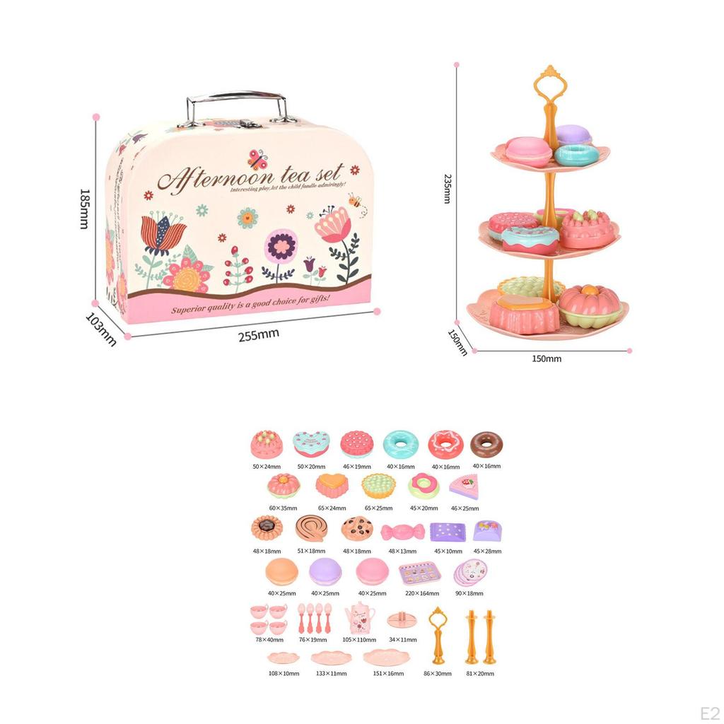 Tea Set for Little Girls, Princess Kitchen Pretend Toy, Simulation TKitchen Afternoon Games Toys