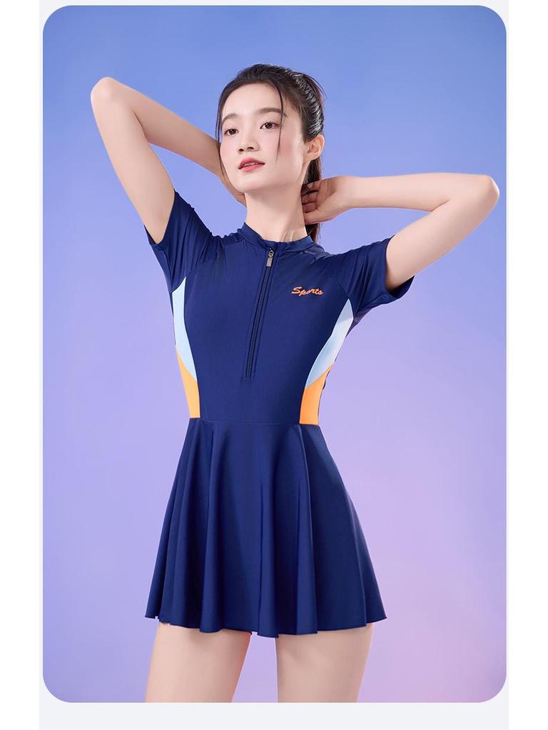Women's Plus Size One-Piece Swim Dress 2025 - Slimming, Conservative, Flesh-Covering Swimwear