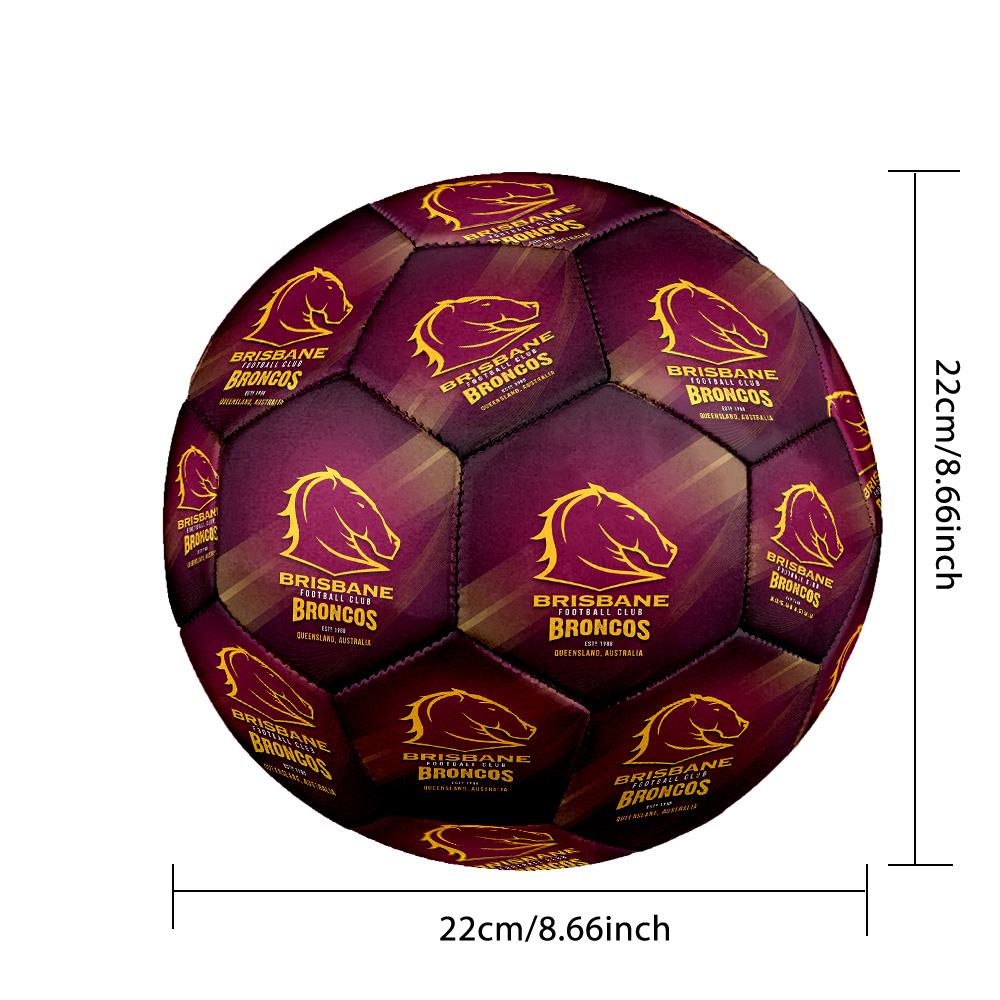 Brisbane Broncos Size 5 Sports Training Ball Shock Absorbing Durable Ball For Match Daily Practice Outdoor Activities